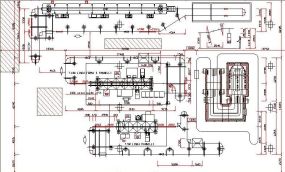 Layout of enameling plant for cookers